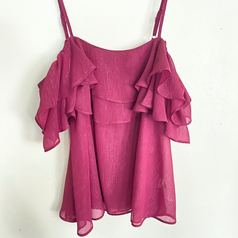 Off the shoulders pink blouse